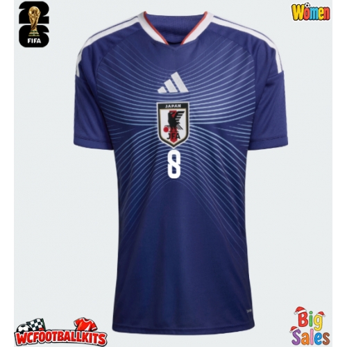 Japan Takefusa Kubo #8 Replica Home Stadium Shirt for Women World Cup 2026 Short Sleeve